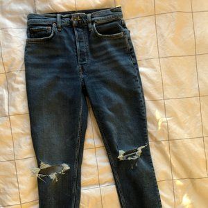 RE/DONE 90's high rise ankle crop